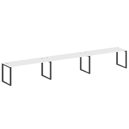 Metal System Р. ст. на 3 раб. места на О-образном м/к БО.СМ-3.5 Белый/Антрацит металл 5400*720*750 - Фото предпросмотра