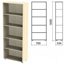 Шкаф (стеллаж) "Канц" 700х330х1830 мм, 4 полки, цвет дуб молочный, ШК31.15 - Фото предпросмотра