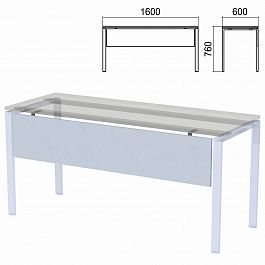 Царга к столам на металлокаркасе "Арго", шириной 1600 мм, серый - Фото предпросмотра