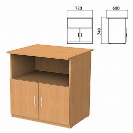 Тумба для оргтехники "Бюджет", 720х600х740 мм, 2 двери, груша ароза, 402658-336 - Фото предпросмотра