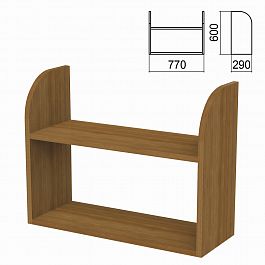 Полка навесная настенная "Арго", 770х290х600 мм, орех - Фото предпросмотра
