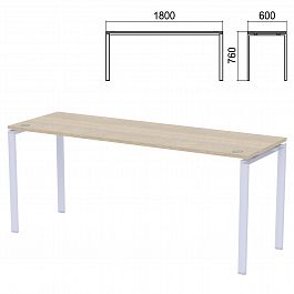 Столешница стола на металлокаркасе "Арго", 1800х600х760 мм, ясень шимо - Фото предпросмотра