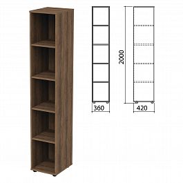 Шкаф (стеллаж) "Приоритет", 360х420х2000 мм, 4 полки, лагос, К-932, К-932 лагос - Фото предпросмотра