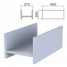 Подставка под системный блок "Бюджет", 272х500х200 мм, серая, 402669-030 - Фото предпросмотра