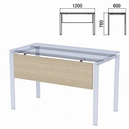 Царга к столам на металлокаркасе "Арго", шириной 1200 мм, ясень шимо - Фото предпросмотра