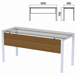 Царга к столам на металлокаркасе "Арго", шириной 1600 мм, орех - Фото предпросмотра