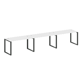 Metal System Р. ст. на 3 раб. места на О-образном м/к БО.СМ-3.3 Белый/Антрацит металл 4200*720*750 - Фото предпросмотра