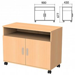 Тумба для оргтехники "Канц", 900х430х677 мм, 2 двери, цвет бук невский, ТК28.10 - Фото предпросмотра